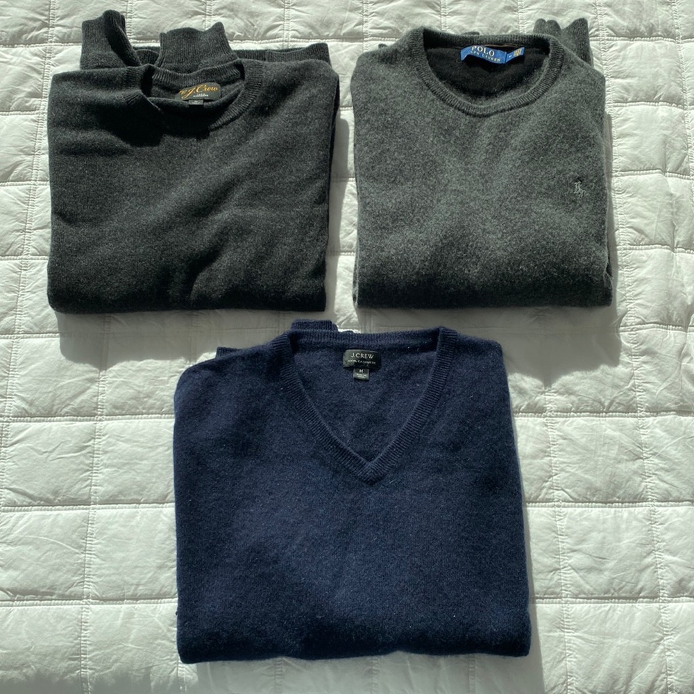 J Crew and Polo Ralph Lauren cashmere sweater bundle